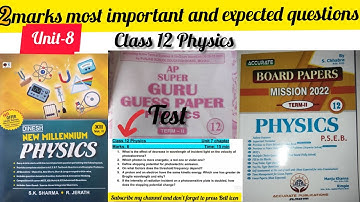 2 marks important questions of Unit 8 atoms and nuclei #class12 #unit8 #pseb #Rimplemam