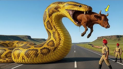 Brave Heroes Save Hyperactive Mother Cow from Giant Python