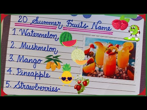 20 Summer Fruits