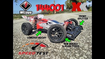 WLtoys 144001 2S & 3S Speed Runs - Couple New Mods - Stock 550 Brushed