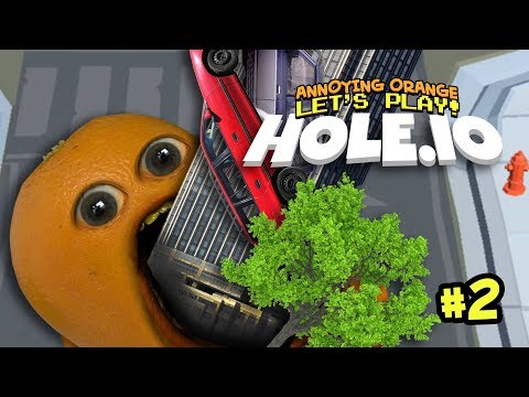Hole.io #2 [Annoying Orange Plays]
