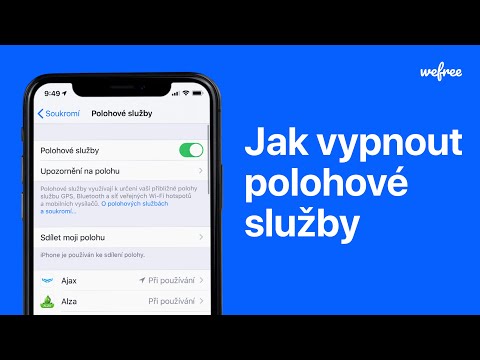 Jak v iPhonu vypnout GPS (polohové služby)