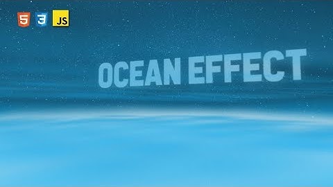 HTML CSS Javascript  | Wavy 3D Realistic Ocean Effect | @jmc23id