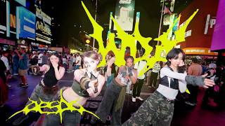 Kpop In Public Nyc - Times Square Aespa 에스파 - Wdawhole Different Animal Dance Cover