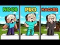 Minecraft - WHO IS THE REAL HACKER? (NOOB OR PRO OR HACKER)