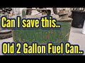 Vintage 2 Gallon Fuel Can | Restoration Project | Benzole | 1950 Automobilia