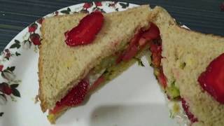 Healthy sandwich for kids strawberry sandwich | Healthy breakfast sandwich | Healthy sandwich