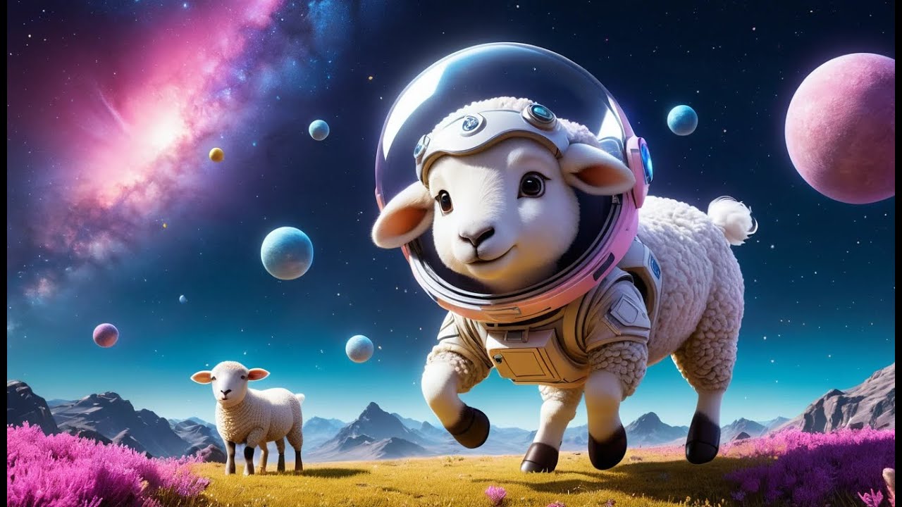 Baa Baa Black Sheep – Delivering Stardust Colors | Magical Animal Song for Kids | Cosmic Adventure