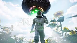 Flying Saucer Chasing Astronaut Loop | Stock Motion Graphics - Motion Array