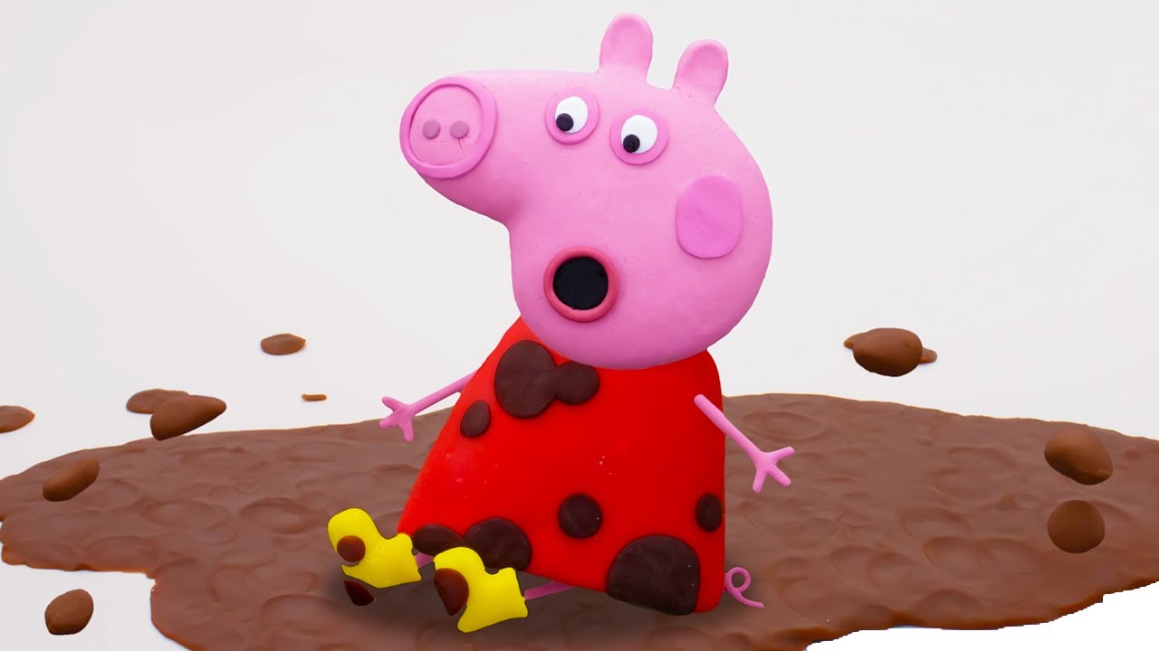 ⁣Peppa Jumps in Muddy Puddles ⭐️Kids Animation | Play-Doh Videos