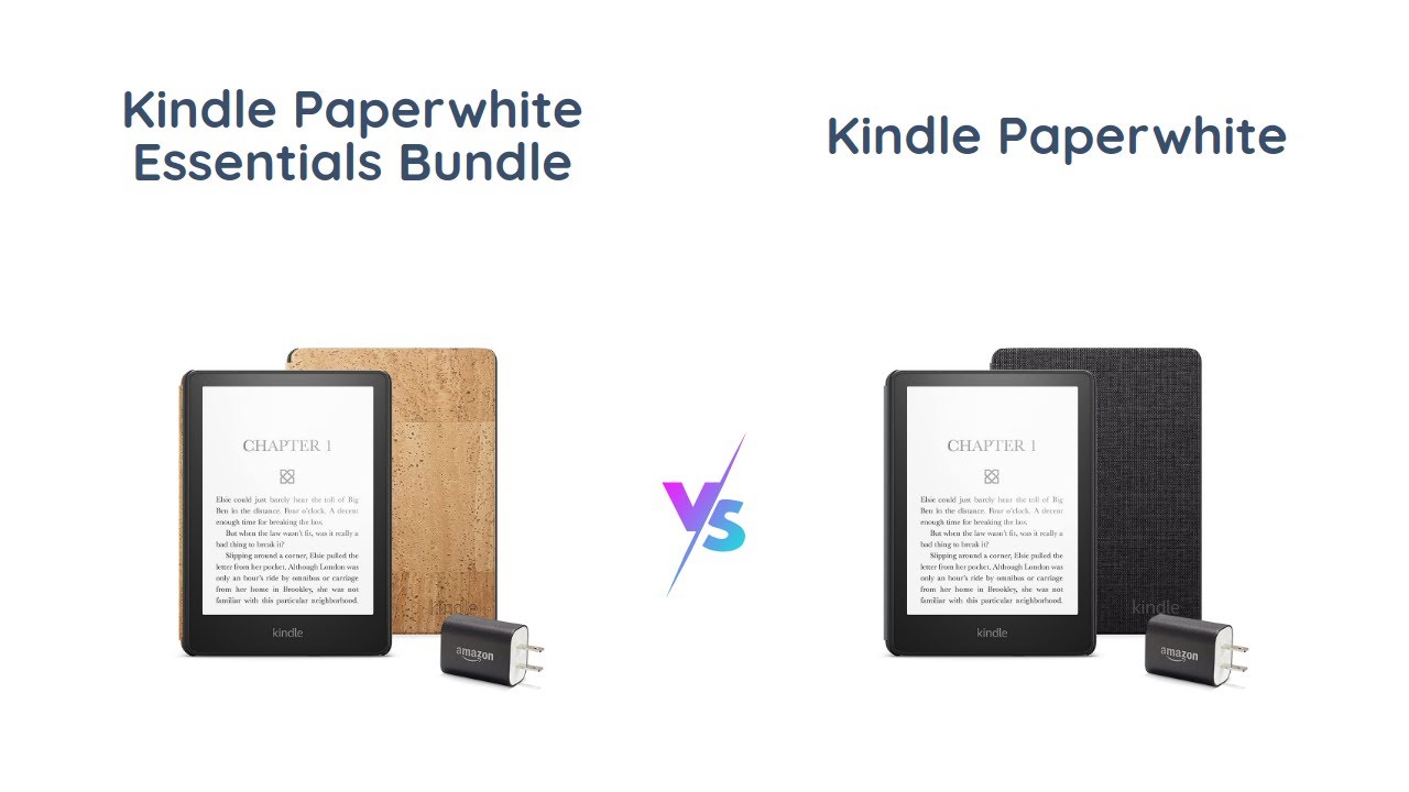 Kindle Paperwhite Essentials Bundle Cork Cover vs. Fabric Cover YouTube