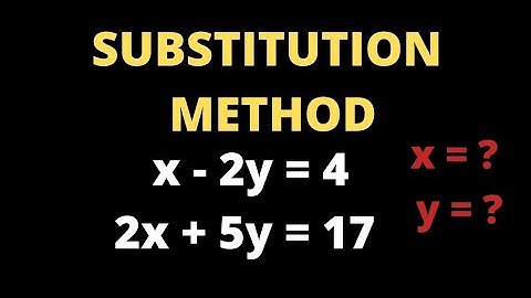 Simultaneous Equation Using Substitution Method | Easy Guide.