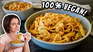 Super Creamy Vegan Bolognese Pasta - Made with Soy Curls!