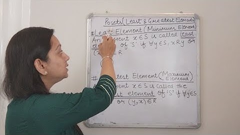 Lecture 23 : Posets(Least and Greatest Element)