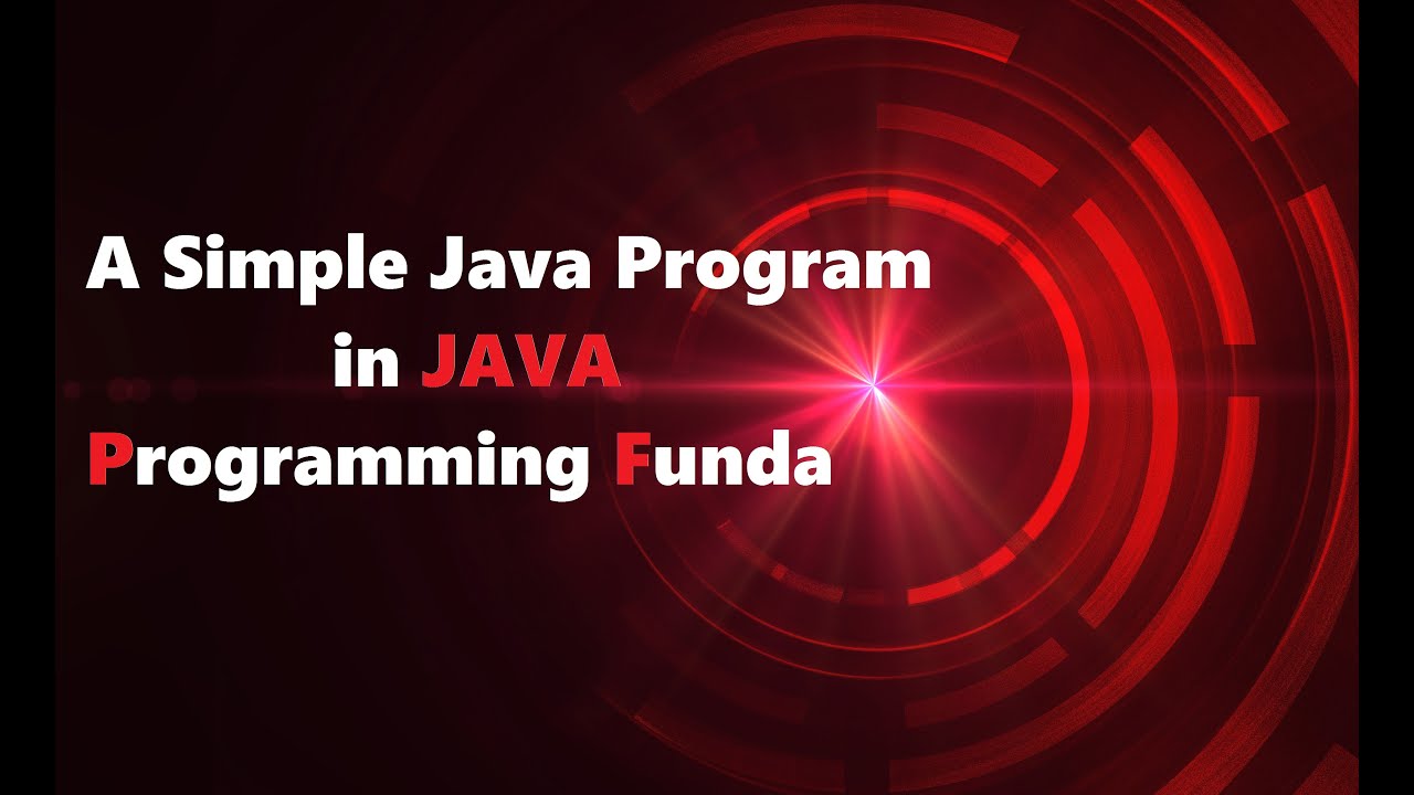 A Simple Java Program || Programming Funda || Programming Language JAVA ...