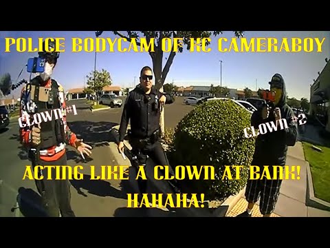Police Bodycam of KC CameraBoy Being a Clown @ Wells Fargo Bank HAHAHA