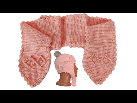Atkı Yapılışı-Örgü Bere (2. Bölüm)Tunus işi Atkı Knitting Beret-Scarf Making #handmade #örgü #atkı