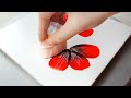 721 beautiful red flowers  with water drop puff  easy painting for beginners  designer gemma77