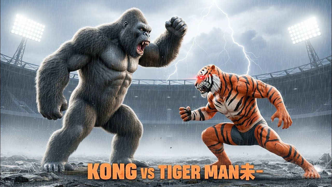 King Kong vs Tiger Man EPIC Final Battle!