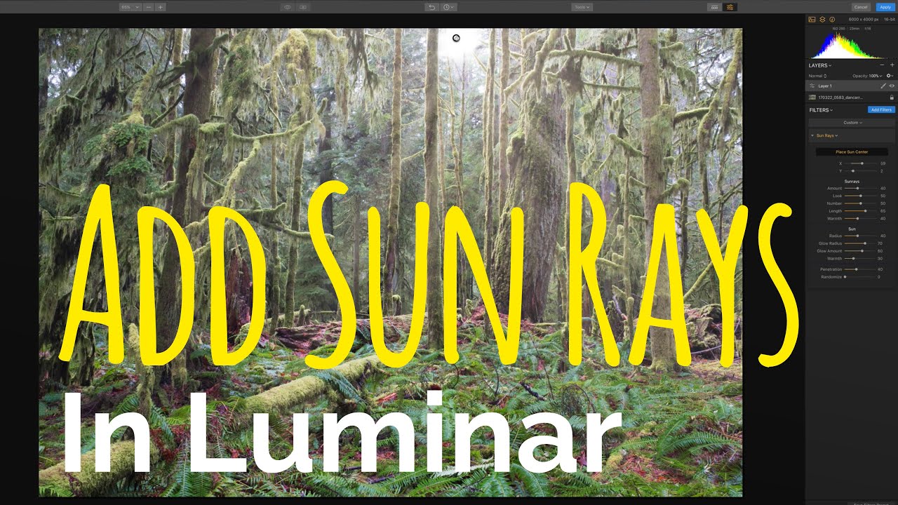 How to Add Sun Rays to Your Photos With Luminar - It's SO EASY! - YouTube