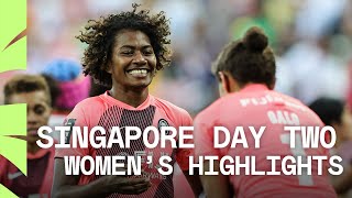Last minute drama as Fiji reach semis! | HSBC SVNS Singapore Day Two Women's Highlights by World Rugby 41,761 views 2 weeks ago 8 minutes, 49 seconds