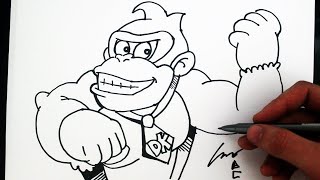Como Desenhar o Donkey Kong [Nintendo] - (How to Draw Kong) - SLAY DESENHOS #365