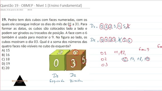 Questão Um jogo de dominó possui 28 peças com duas pontas numeradas de zero  a seis, independentemente, de modo que ca