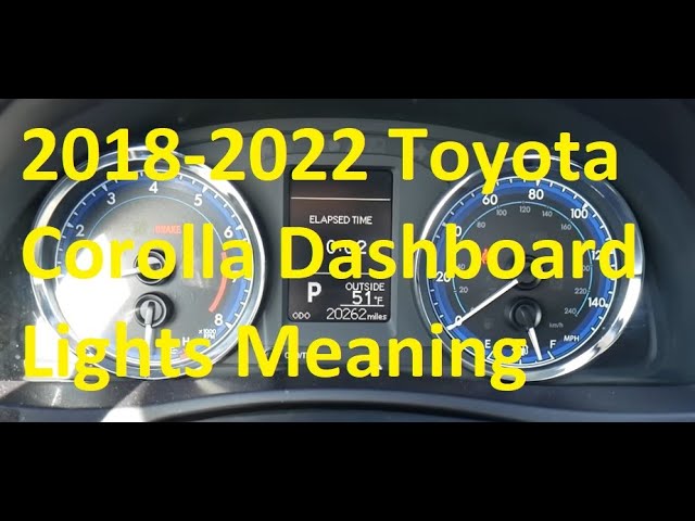 2022 Toyota Corolla Dashboard Lights
