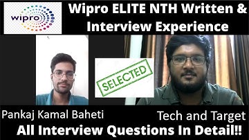 Latest Wipro ELITE NTH Written & Interview Experience 2022 | All Interview Questions 🔥🔥