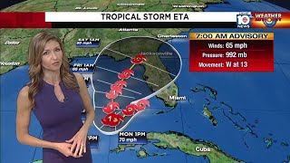 Tropical Storm Eta: 7 a.m. Monday advisory