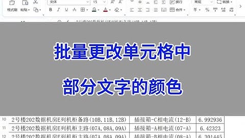 Excel：批量更改单元格中部分文字的颜色。#excel #wps #办公技巧