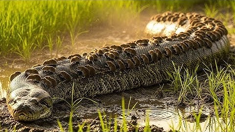 Giant Python Unbelievable Hunt: Giant Snake Ambushed by a Swarm of Rats!