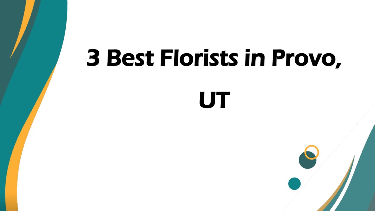 3 Best Florists in Provo, Utah 2024 Flower Shops YouTube