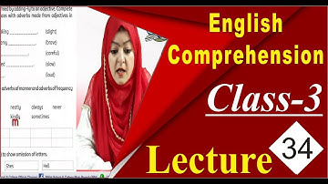 English Comprehension | Class 3 | Unit # 5 | Workbook Page 23, 24 | Lecture 34 | Millat Schools Grw