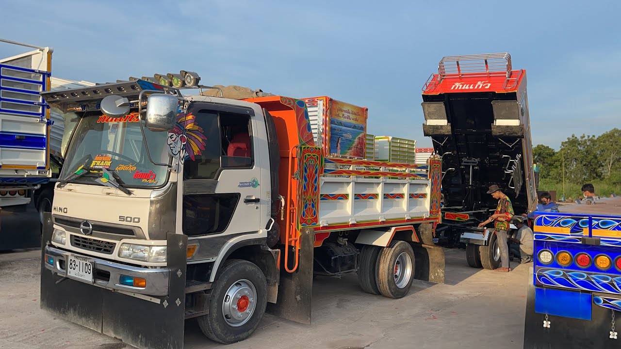 รถ6ล้อเครื่องHINO jo7c175แรงม้าลากพ่วง😱😱😱