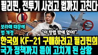 필리핀, 전투기 사려고 법까지 고친다 | 한국의 KF-21 구매하려고, 필리핀의국가 정책까지 뜯어 고치게 된 상황