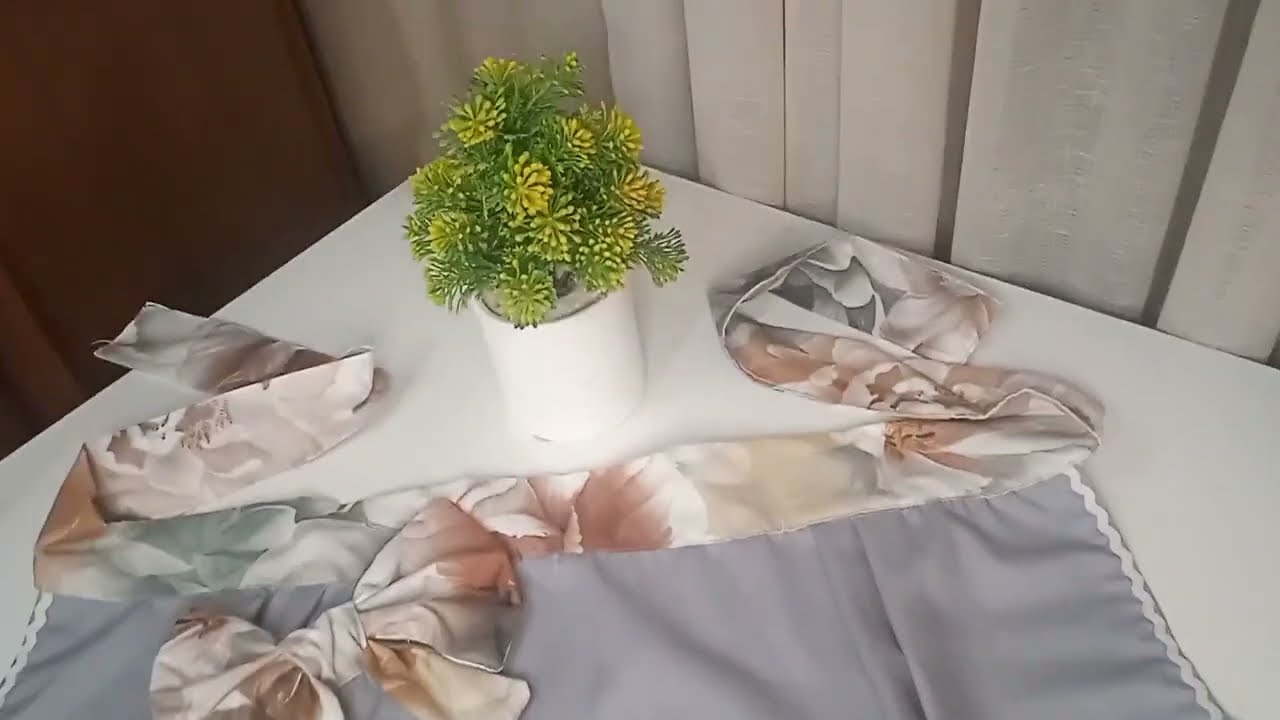 بنصف متر من قماش الڨبردين وقماش الفيتنام خيطت أجمل مئزر للمطبخ #جديد tablier de cuisine 