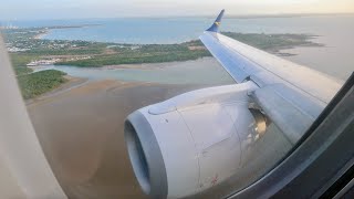 Alliance Embraer E190 full landing into Darwin Airport