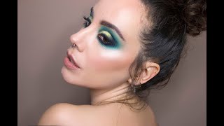 Maquillaje de noche en tonos verdes/ EMERALD OBSESSIONS HUDA BEAUTY
