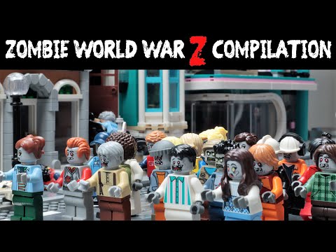 Lego Zombie World War Z Compilation | Stop Motion Animation