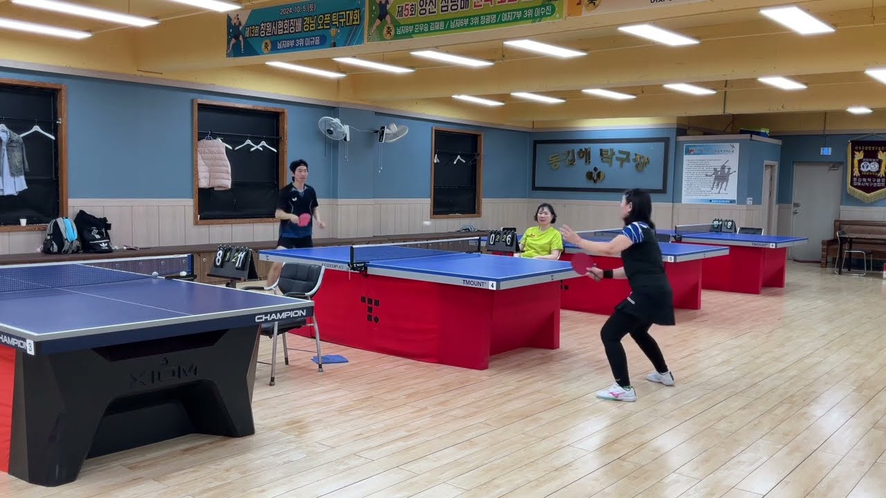 2025.  4.8 동김해탁구장 화요리그 조민수3 VS 김영숙8  준결승