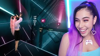 Practicing Melanie Martinez and Billie Eilish songs in EXPERT! - Beat Saber Mixed Reality