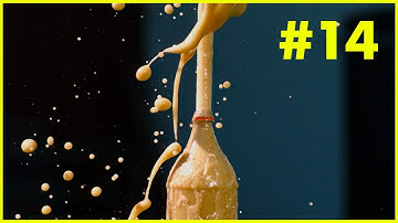 Diet Coke Mentos experiment in Slow Motion - and other fine slowmos