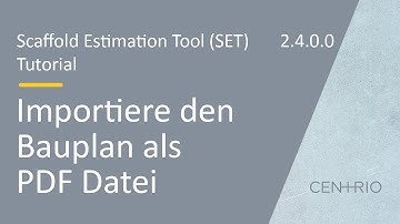 Scaffold Estimation Tool (SET) | PDF (Bauplan) importieren (DE)