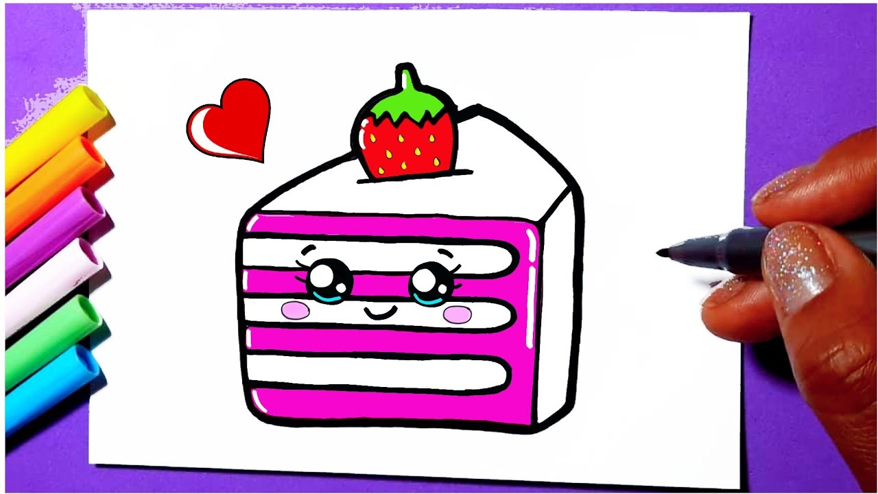 Como desenhar CUPCAKE Fofo Kawaii ❤ Desenhos Bonitos - Desenho