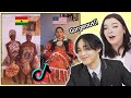 Korean and American Teens React To Culture Check Challenges on TikTok!(Traditional Clothes)