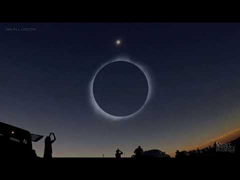 Total Solar Eclipse Flight: 360 degree sunset & flying through an eclipse