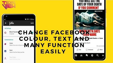 How to change Facebook background color , Font, Style [Without Root] | technoview