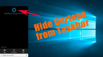How to hide cortana from taskbar in windows 10