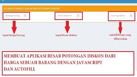 Membuat fitur besar potongan harga diskon dengan javascript